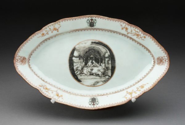 Platter, Jingdezhen, 1750/60. Creator: Jingdezhen Porcelain.