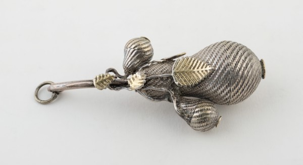 Pear-Shaped Vinaigrette, Europe, c. 1840. Creator: Unknown.