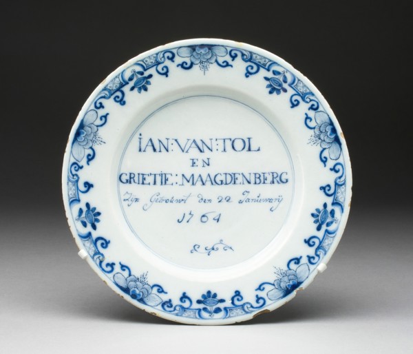 Plate, Delft, 1764. Creator: Delftware.