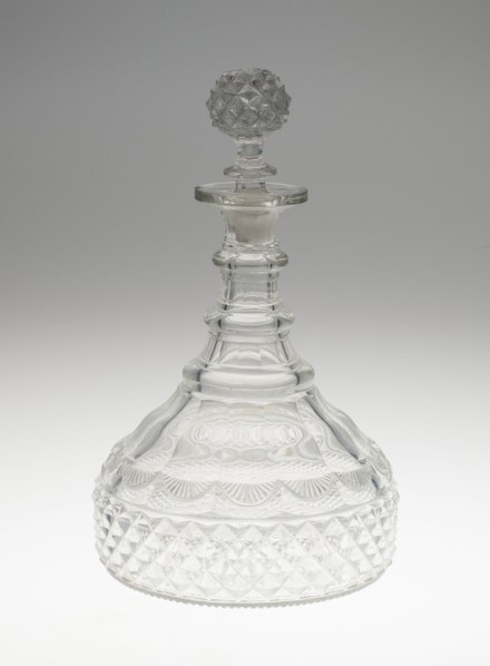 Decanter with Stopper, England, c. 1800. Creator: Unknown.