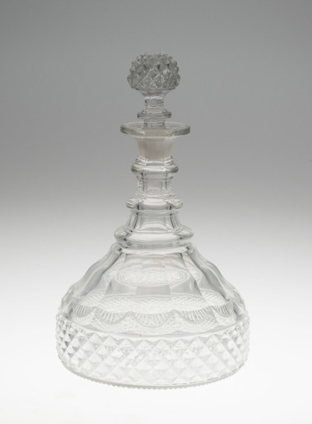 Decanter with Stopper, England, c. 1800. Creator: Unknown.