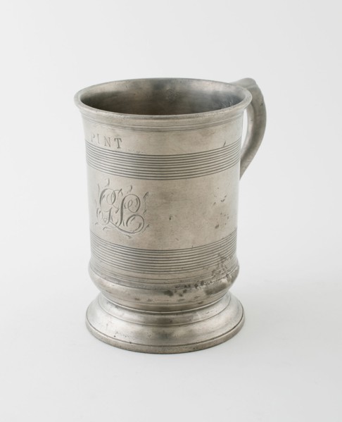 Pint Measure with Double C Handle, England, 19th century. Creator: Unknown.