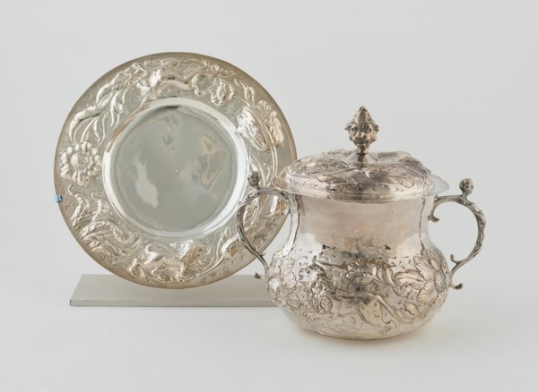 Caudle Cup with Cover and Stand, England, 19th century (Reproduction); 1664/65 (Original). Creator: Unknown.