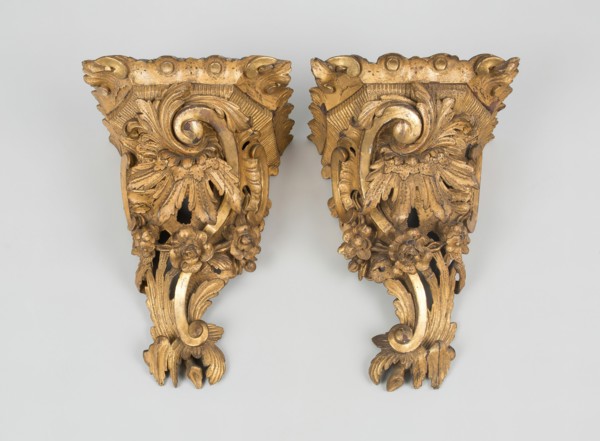 Pair of Brackets, England, 1740/50. Creator: Unknown.