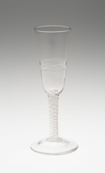 Toasting Ale Glass, England, c. 1760. Creator: Unknown.