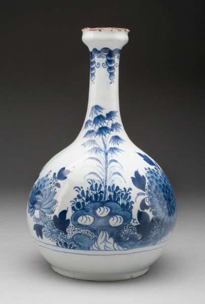Bottle, Liverpool, c. 1750. Creator: Unknown.