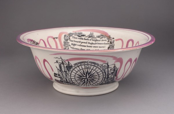 Basin, Staffordshire, 1820/50. Creator: Staffordshire Potteries.