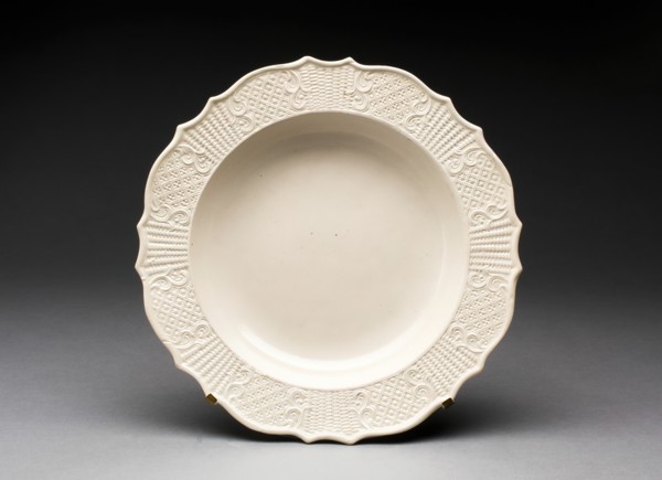 Soup Plate, Staffordshire, 1750/59. Creator: Staffordshire Potteries.
