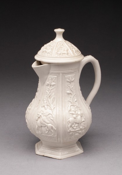 Coffee Pot, Staffordshire, c. 1750. Creator: Staffordshire Potteries.
