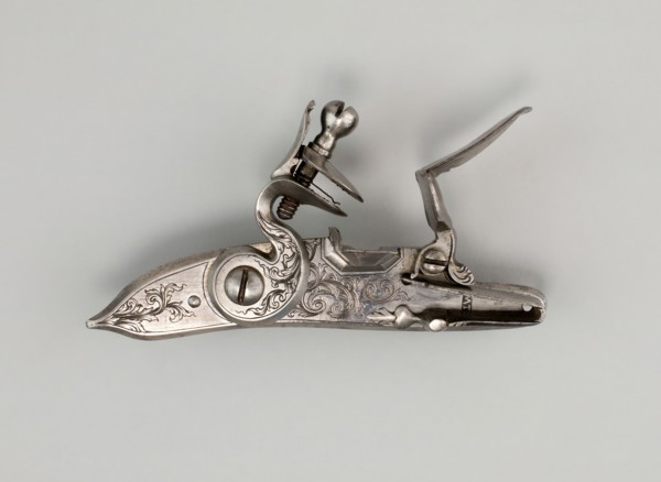 Flintlock of a Gun, Europe, late 19th century. Creator: Unknown.