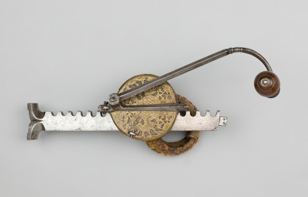 Cranequin (Winder) for a Crossbow, Nuremberg, 1570/80 with a mid-17th century decoration. Creator: Unknown.