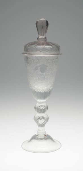Goblet with Cover, Lauenstein, c. 1730. Creator: Unknown.