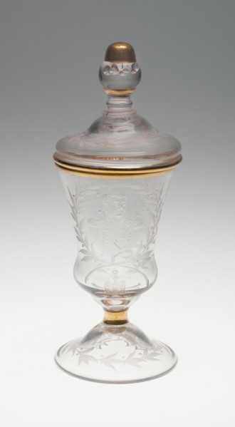 Goblet with cover, Flecken Zechlin, c. 1740 or early 19th century. Creator: Unknown.