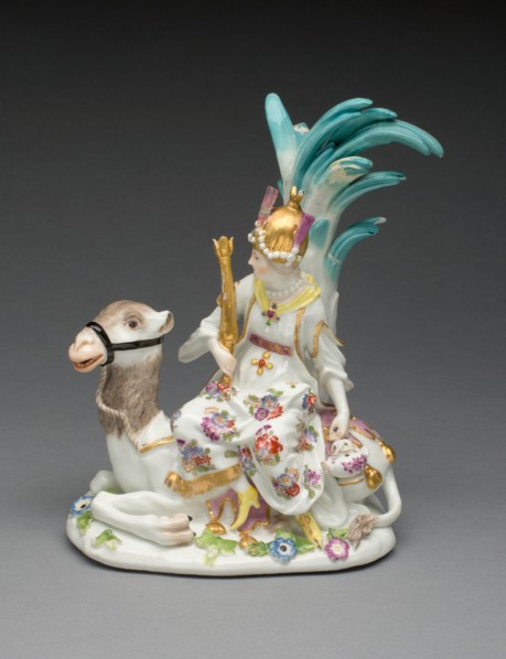 Allegorical Figure Representing Asia, Meissen, 1746. Creator: Meissen Porcelain.
