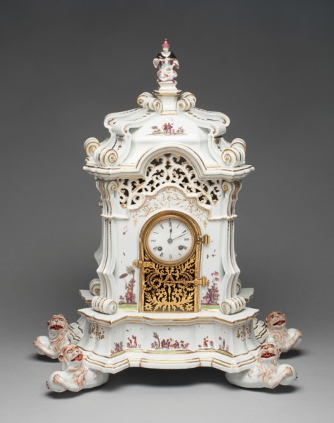Clock, Meissen, 1727/30. Creator: Meissen Porcelain.