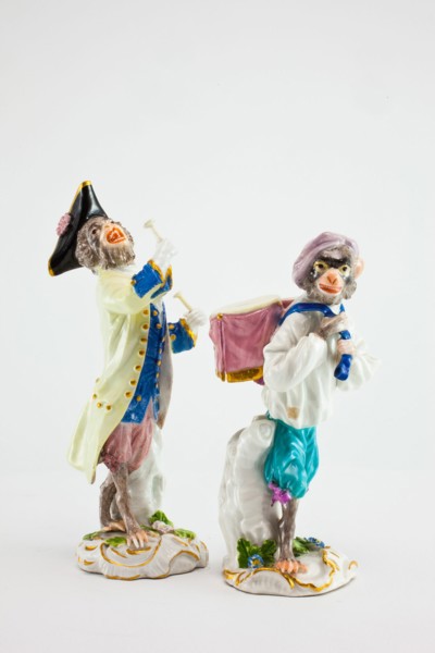 Drum Bearer for the Monkey Band, Meissen, c. 1765. Creators: Meissen Porcelain, Johann Joachim Kaendler.