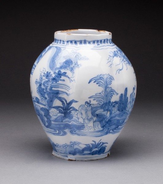 Vase, Delft, c. 1700. Creator: Delftware.