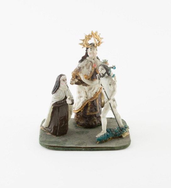 Virgin and Child with John the Baptist, France, 18th century. Creator: Verres de Nevers.