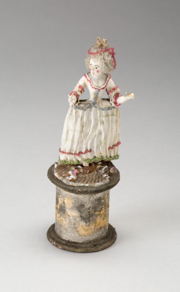 Lady in a Wide Skirt, France, 1750/99. Creator: Verres de Nevers.