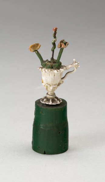 Urn with Flowers, France, 18th century. Creator: Verres de Nevers.