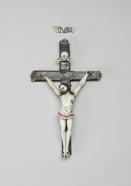 Crucifix, France, 18th century. Creator: Verres de Nevers.