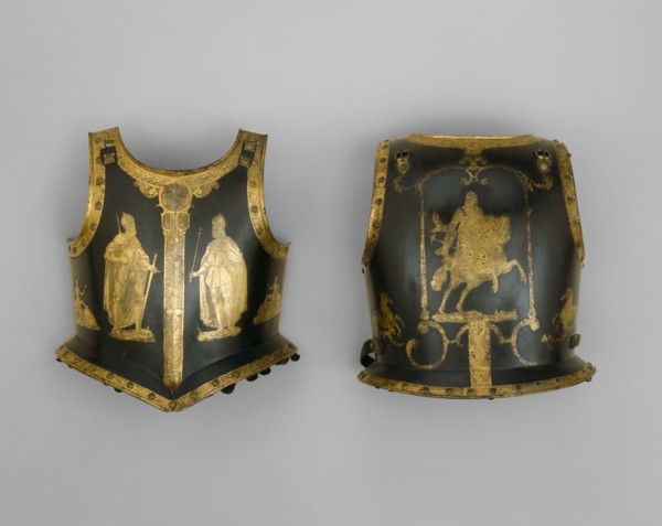 Zischägge (Helmet) and Cuirass of Emperor Ferdinand II, Southern Germany, c. 1620. Creator: Unknown.