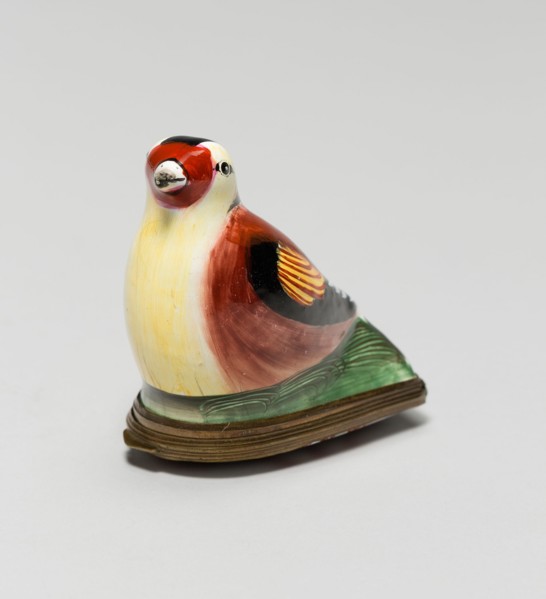 Bonbonnière in the Shape of a Gold Finch, England, 1760/80. Creator: Staffordshire Potteries.
