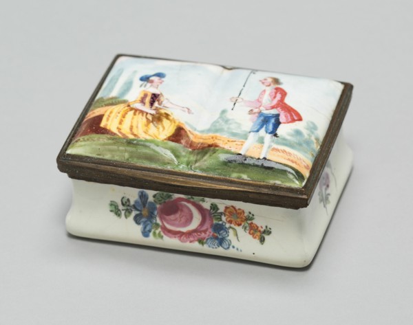 Double Snuff Box, South Staffordshire, c. 1770. Creator: Staffordshire Potteries.