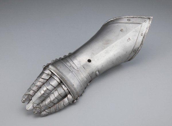 Fingered Gauntlet for the Left Hand, Nuremberg, c. 1575/1600. Creator: Unknown.