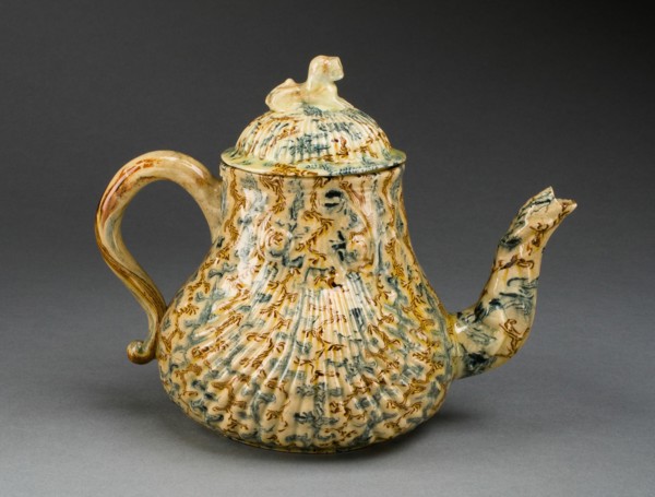 Teapot, Staffordshire, 1750/59. Creator: Staffordshire Potteries.