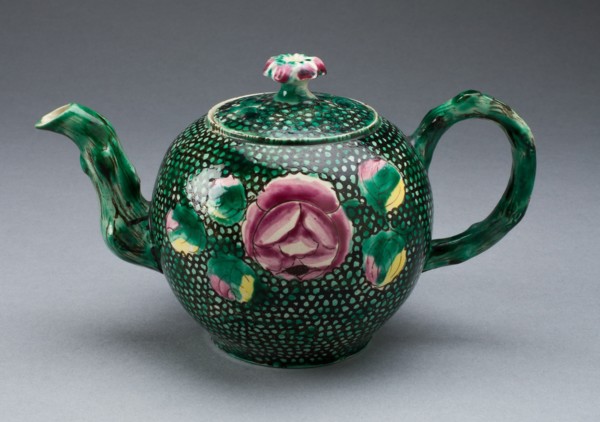 Teapot, Staffordshire, c. 1760. Creator: Staffordshire Potteries.