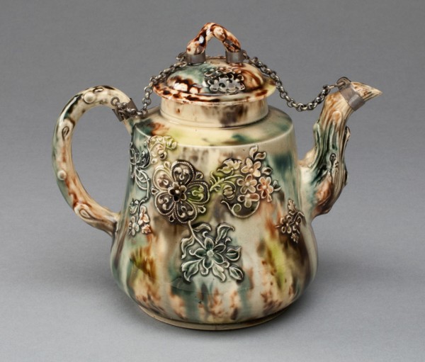 Teapot, Staffordshire, 1760/70. Creator: Staffordshire Potteries.