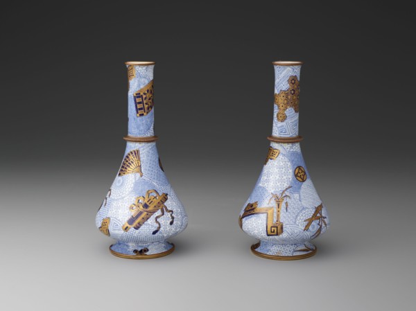 Pair of Bottles, Worcester, 1878. Creator: Royal Worcester.