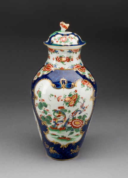 Covered Vase, Worcester, c. 1770. Creator: Royal Worcester.