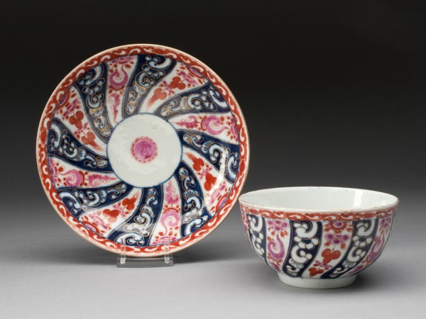 Tea Bowl and Saucer, Worcester, c. 1770. Creator: Royal Worcester.