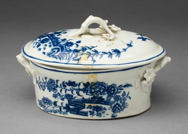 Butter Tub, Worcester, c. 1760. Creator: Royal Worcester.