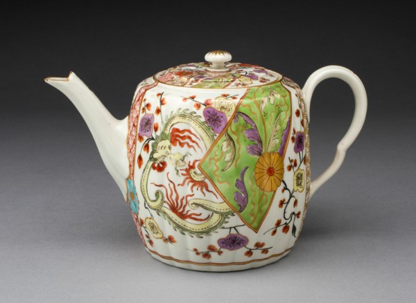 Teapot, Worcester, c. 1770. Creator: Royal Worcester.
