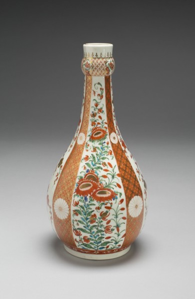 Rosewater Bottle, Worcester, c. 1770. Creator: Royal Worcester.