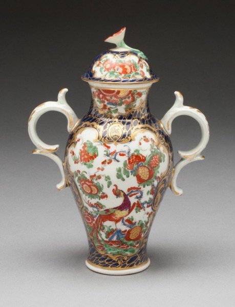 Covered Vase, Worcester, c. 1770. Creator: Royal Worcester.