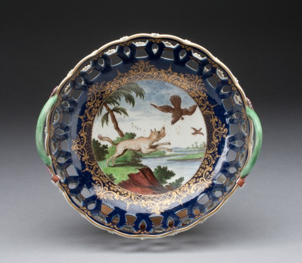 Basket, Worcester, c. 1768. Creator: Royal Worcester.