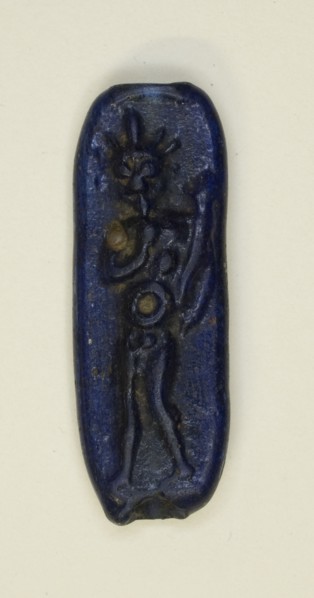 Amulet of the God Harpocrates or Horus-Helios with Cornucopia, Egypt, Roman Period (30 BC-AD 395). Creator: Unknown.
