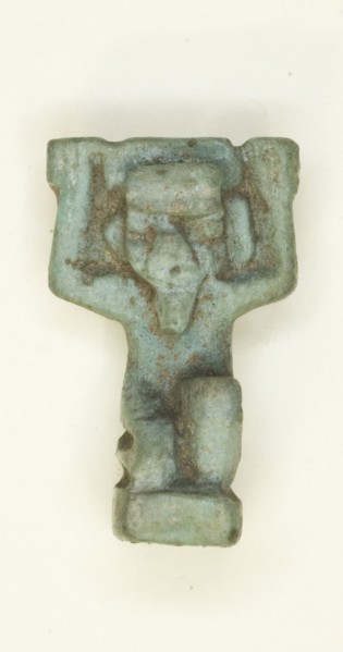Amulet of the God Shu, Egypt, Third Intermediate Period-Late Period, Dynasty 21-31 (abt 1069-332 BCE Creator: Unknown.