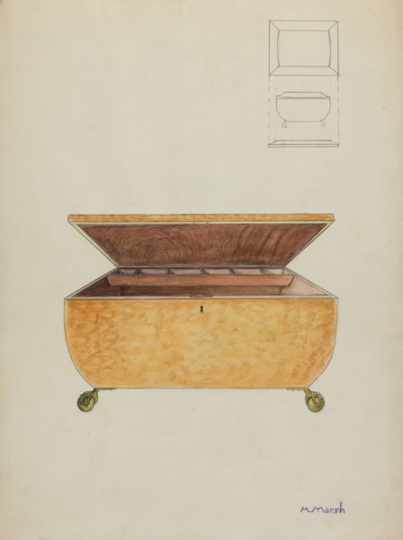 Sewing Box, c. 1936. Creator: Herbert Marsh.