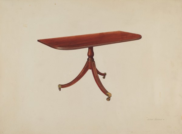 Duncan Phyfe Table, c. 1938. Creator: Arthur Matthews.