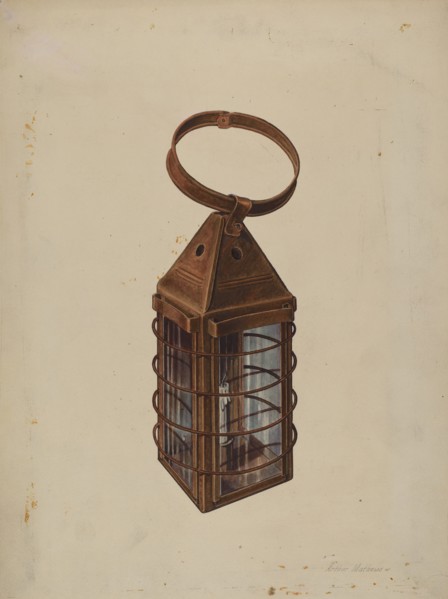 Lantern, c. 1938. Creator: Arthur Matthews.