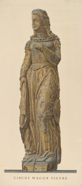 Circus Wagon Figure: Medieval Lady, c. 1940. Creator: John Matulis.
