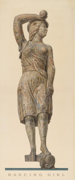 Circus Wagon Figure: "Dancing Girl", 1935/1942. Creator: John Matulis.