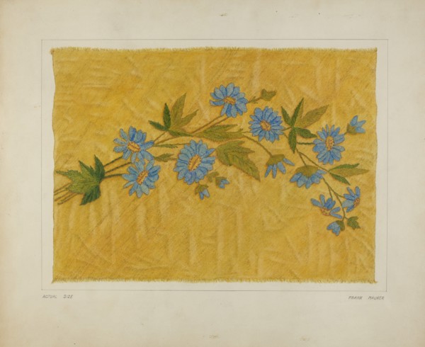 Crewel embroidery, 1935/1942. Creator: Frank Maurer.