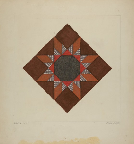 Quilt Block, 1935/1942. Creator: Frank Maurer.