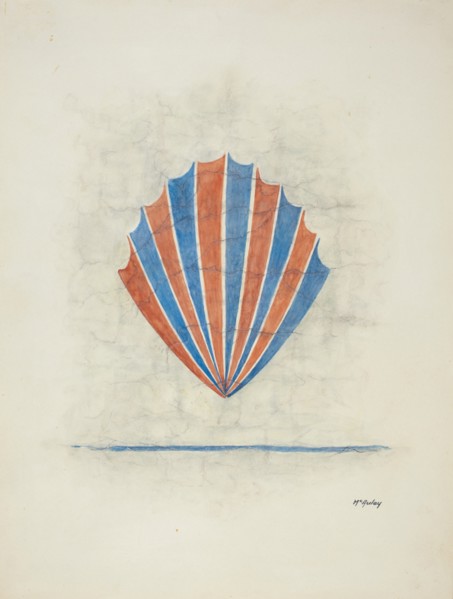Restoration Drawing: Wall Painting, 1938. Creator: William McAuley.
